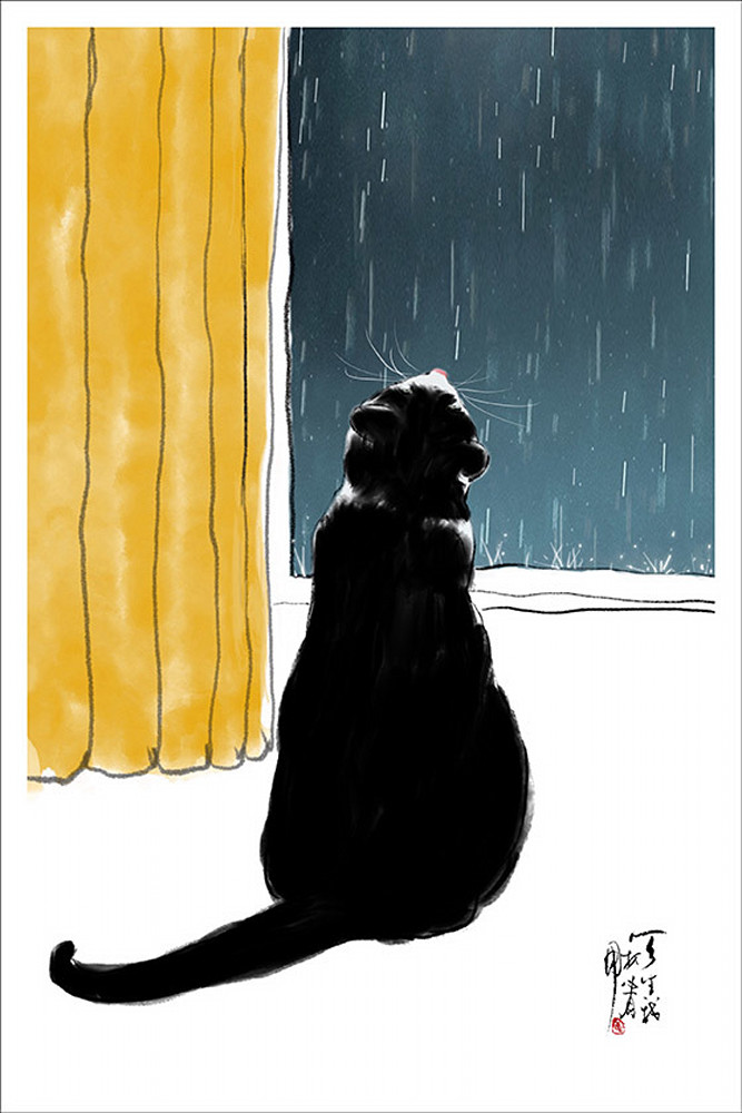 Cat And Rain Art | Cheng Yan Studio
