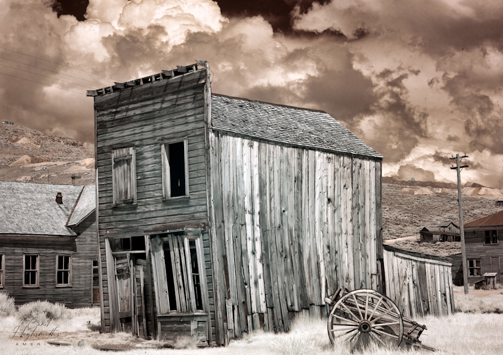 Bodie is a ghost town in the Bodie Hills east of the Sierra Nevada mountain range in Mono County, California, United States, about 75 miles (120 km) southeast of Lake Tahoe. It is located 12 miles (19 km) east-southeast of Bridgeport,[4] at an eleva