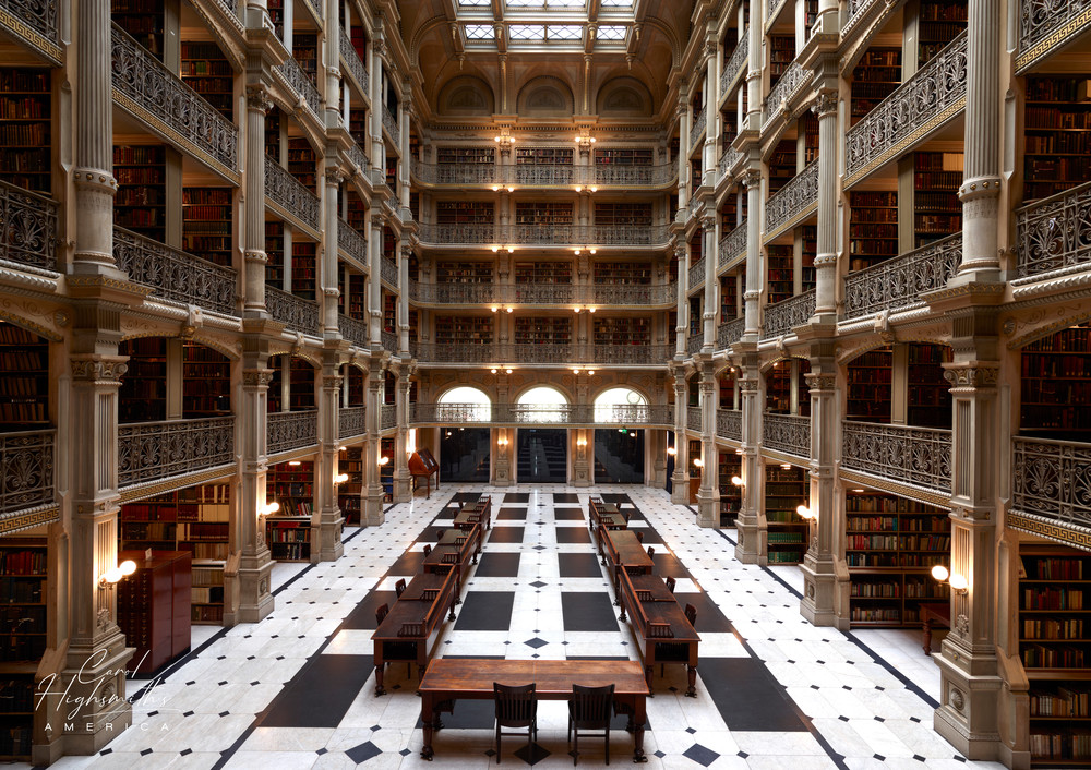 The George Peabody Library, formerly the Library of the Peabody Institute of the City of Baltimore, dates from the founding of the Peabody Institute in 1857. In that year, George Peabody, a Massachusetts-born philanthropist, dedicated the Peabody In