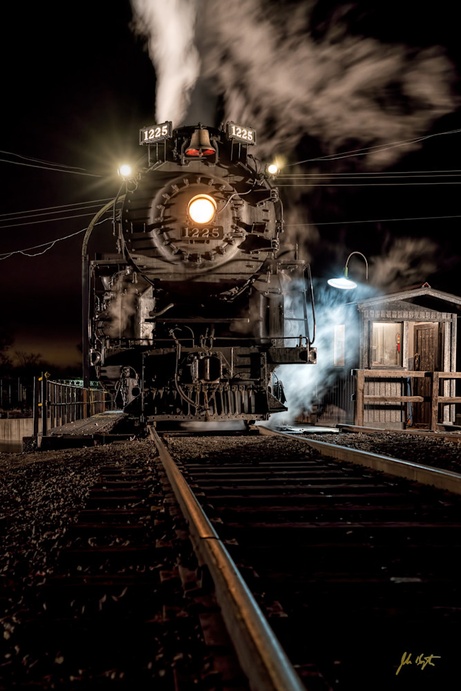 Pere Marquette #1225 On The Turntable At Owosso Railyard No. 1 Photography Art | John Kennington Photography