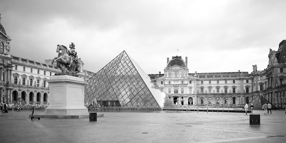 Palais Du Louvre, Paris Photography Art | World in Black and White