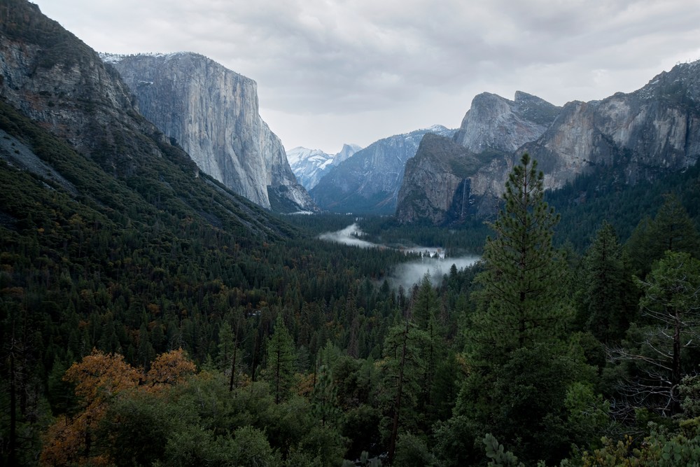 Stunning view of Yosemite Valley in a color fine art print.