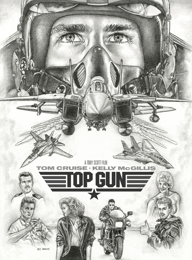 Top Gun   Preliminary Drawing Art | HailesArt
