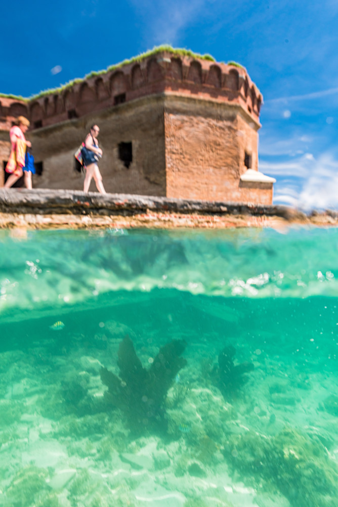 Fort Jefferson, People Stroll Photography Art | kramkranphoto