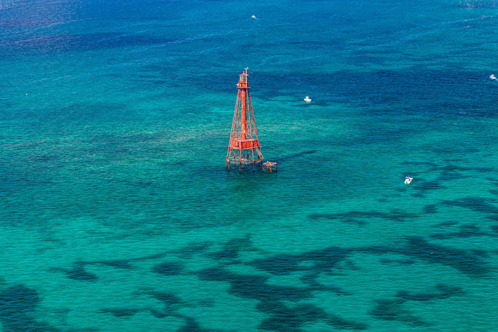 Stylized Sombrero Key Lighthouse Photography Art | kramkranphoto