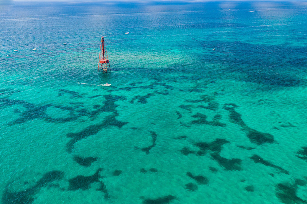Surreal Coral Reef Patterns Sombrero Key Lighthouse Photography Art | kramkranphoto