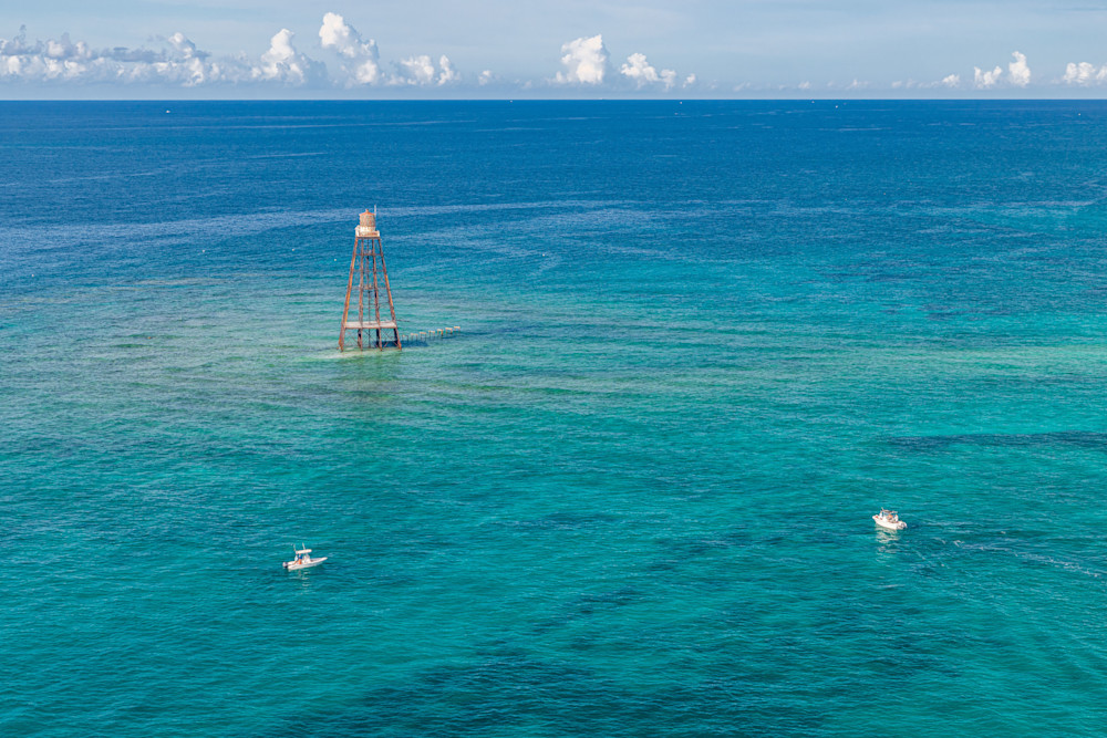 Sand Key Lighthouse Stands Proudly Azure Photography Art | kramkranphoto