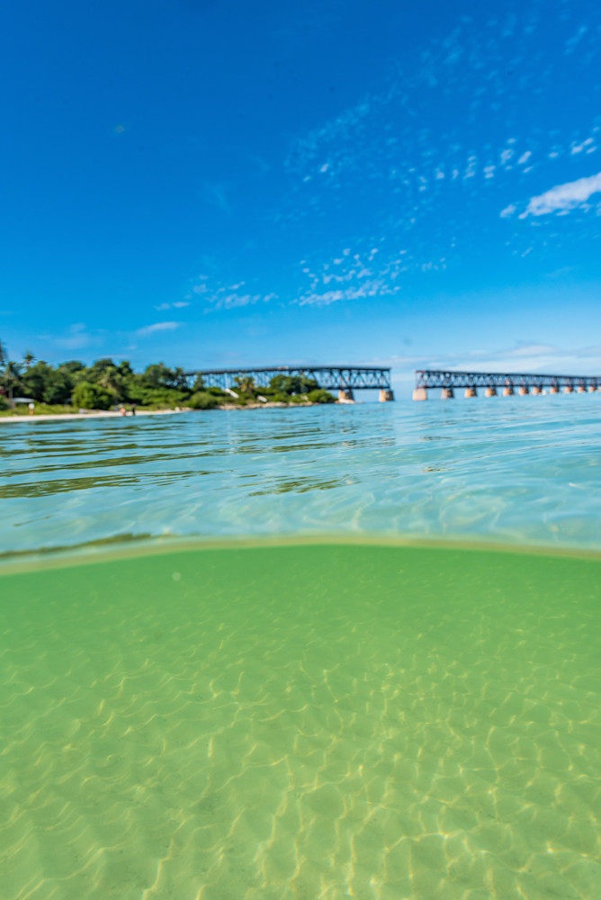 Aqua Waters And Old Overseas Highway Bridge Photography Art | kramkranphoto