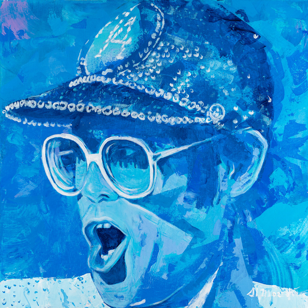 Elton John, That's Why They Call it the Blues" painting by Al Moretti