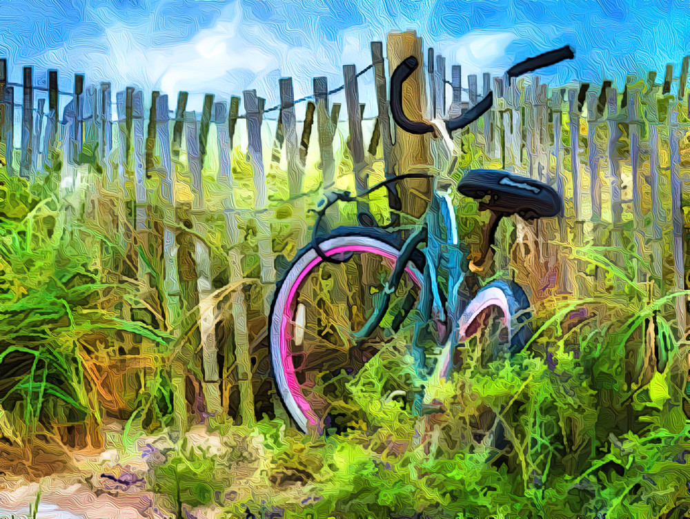 Beach Bike Painterly Photography Art | Light of Day Gallery