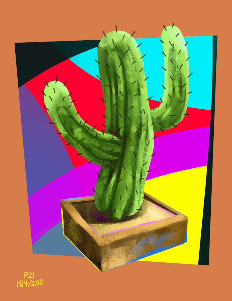 Not Day 184. Actually Day 194. A Very Nice Cactus. Art | Matt Pierson Artworks