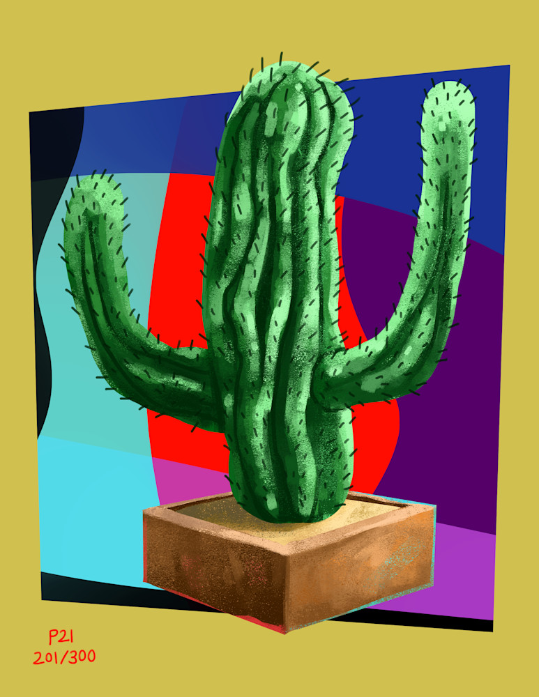 Yellow Cactus Art | Matt Pierson Artworks