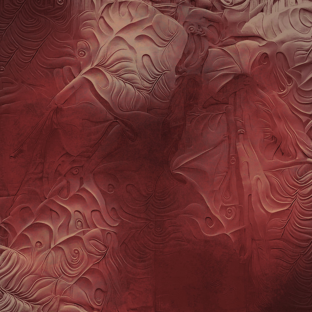 Philodendron | Dusty Rose Concrete  Art | SkotoArt