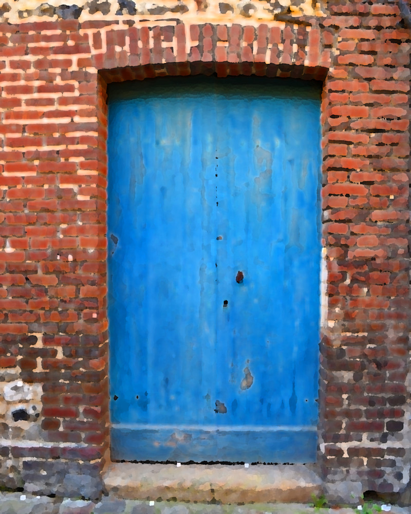 Blue Door Honfleur France Photography Art | Photo Folk