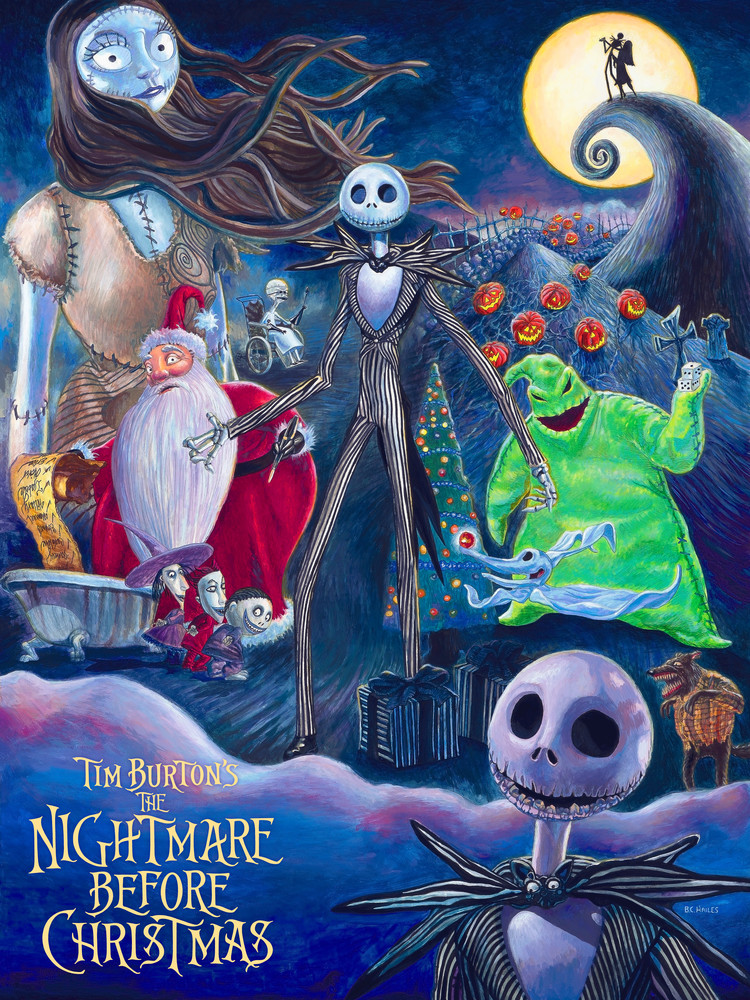 The Nightmare Before Christmas Movie Poster by Brian C Hailes