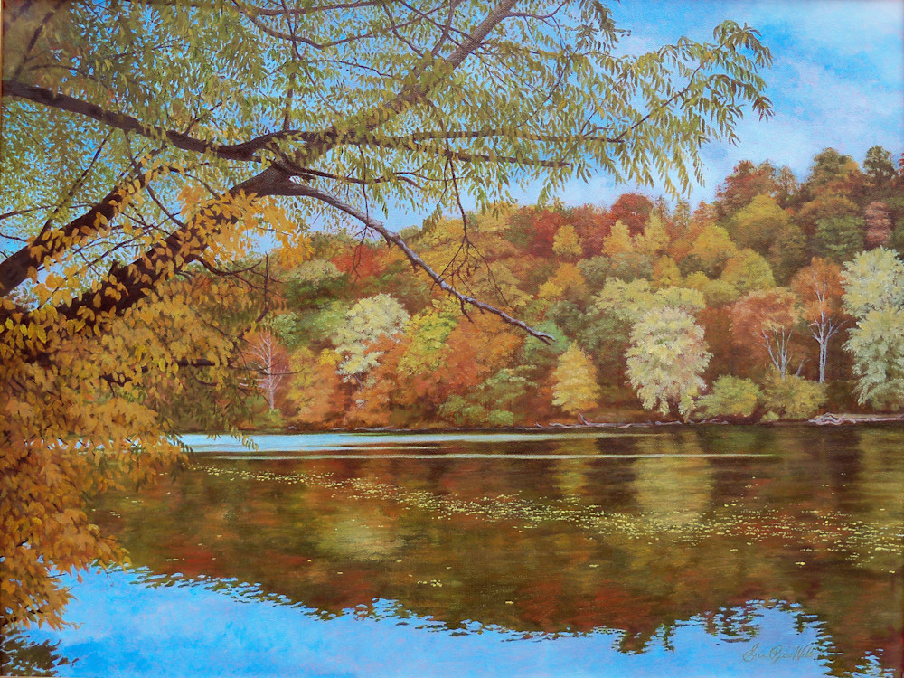 Monongahela Autumn I - oil painting by Erin Pyles Webb