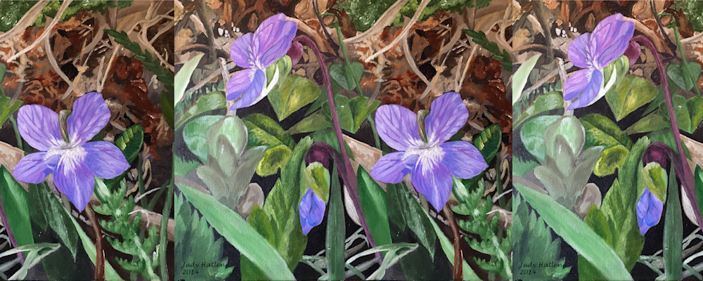 Purple Violets Art | Judy's Art Co.