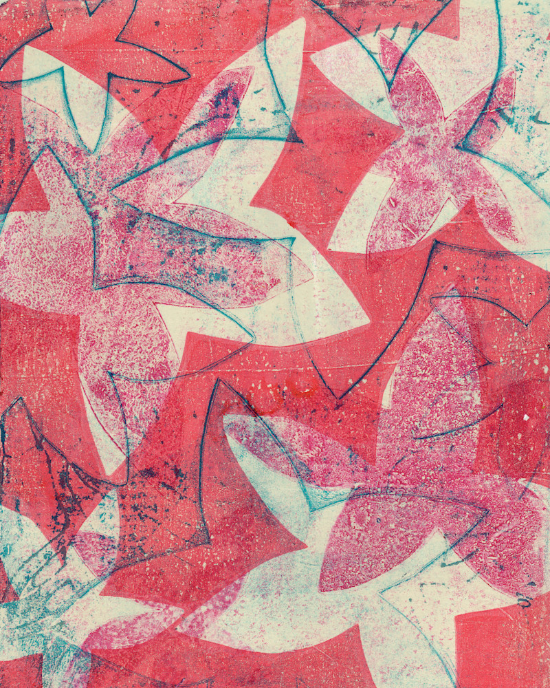 Starfish #3: Mixed media artwork by Jennifer Akkermans