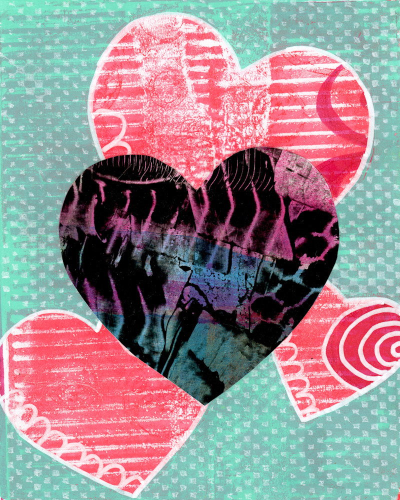 Dark Heart: A Mixed media artwork by Jennifer Akkermans
