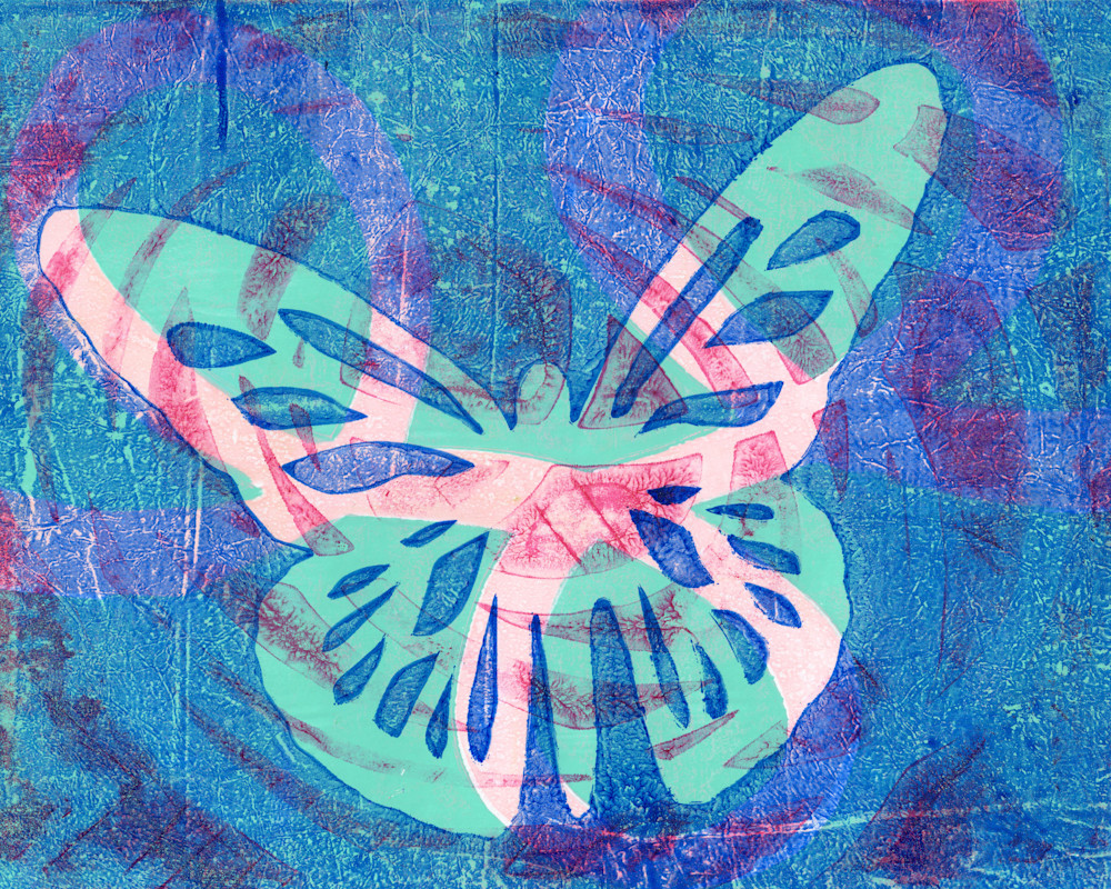 Butterfly #14: A mixed media artwork by Jennifer Akkermans