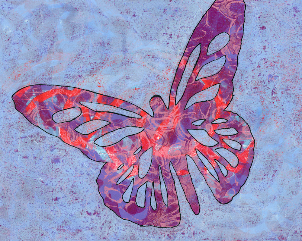 Butterfly #16: Mixed media artwork by Jennifer Akkermans