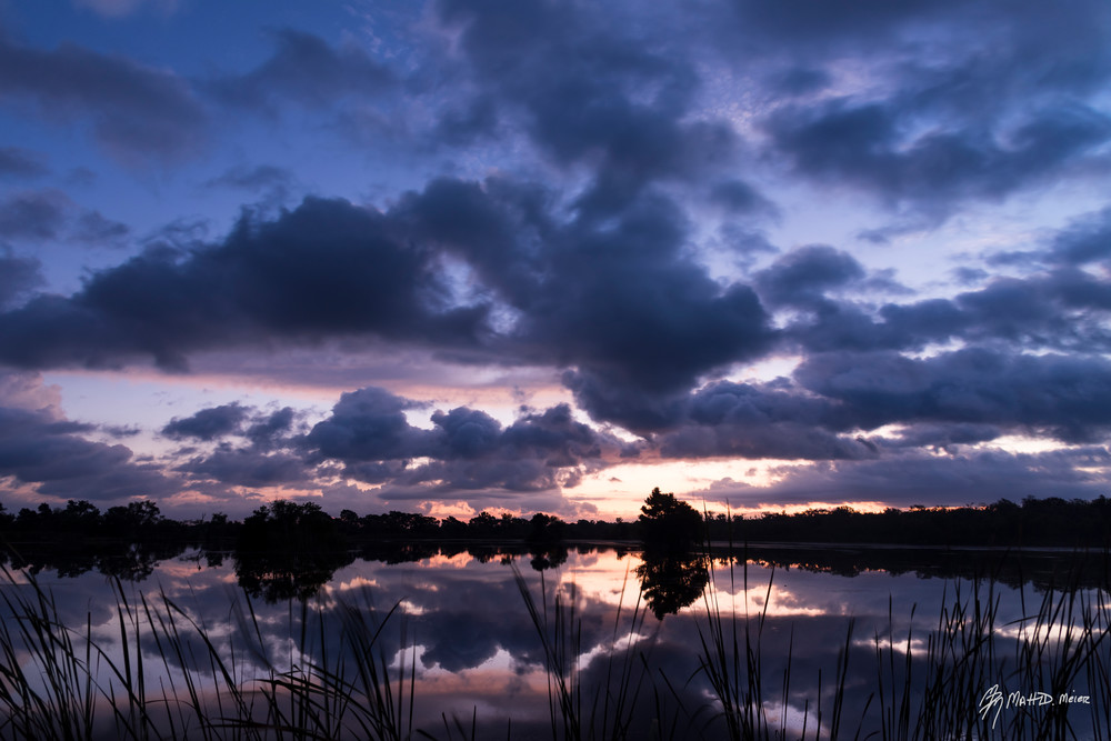 Pre-dawn Cloud Reflections, Damon, Texas
