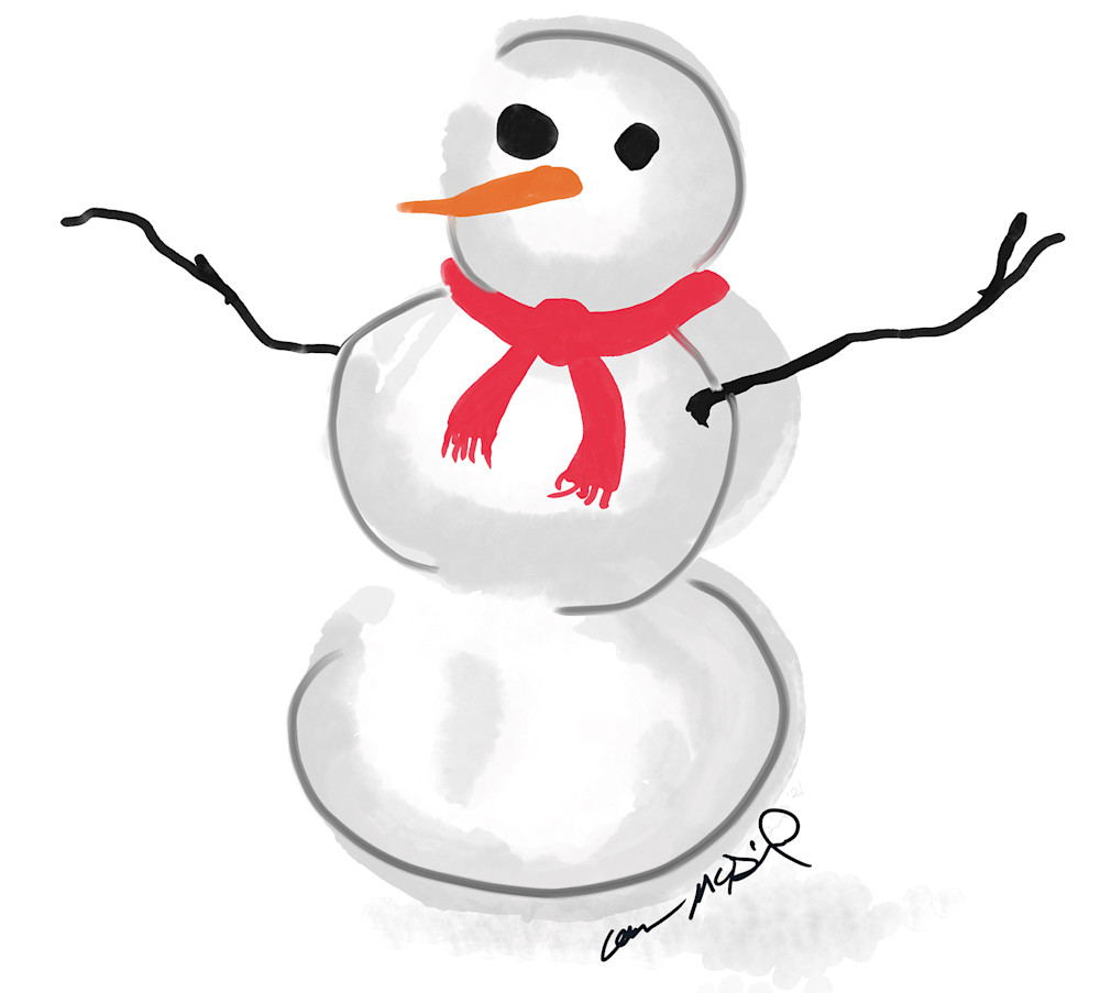 Snowman.Small Art | Glenn McDaniel Arts, LLC