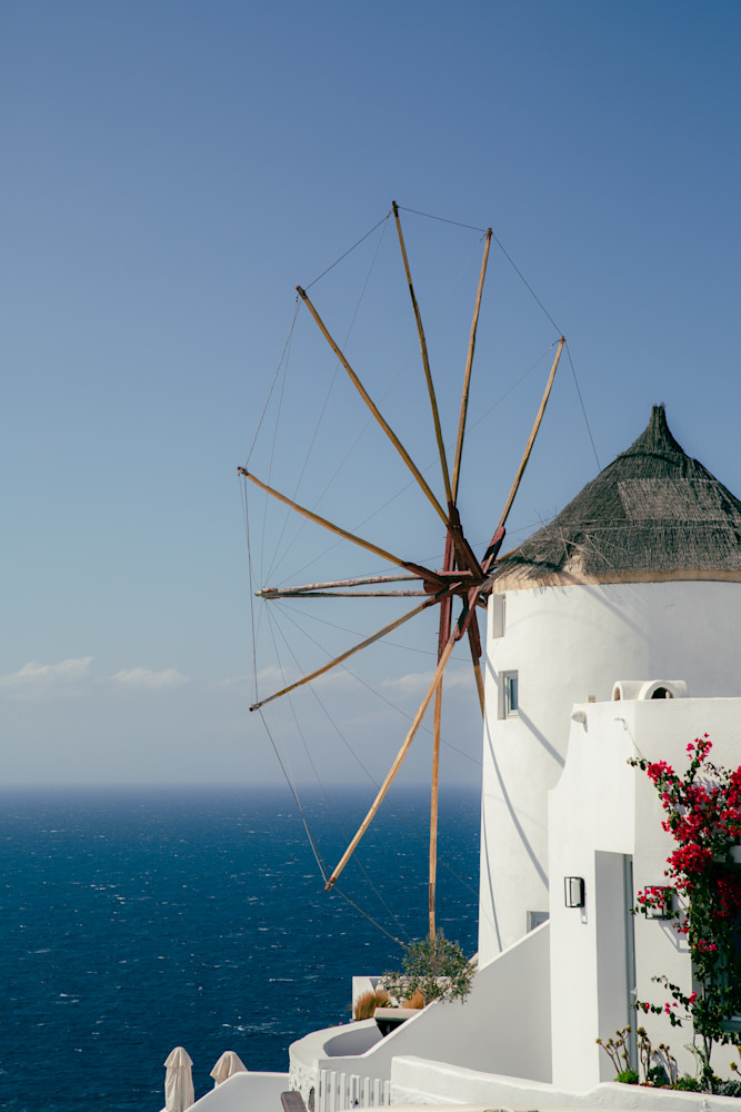 Oia Windmill Detail Photography Art | Wendy Humble Photography