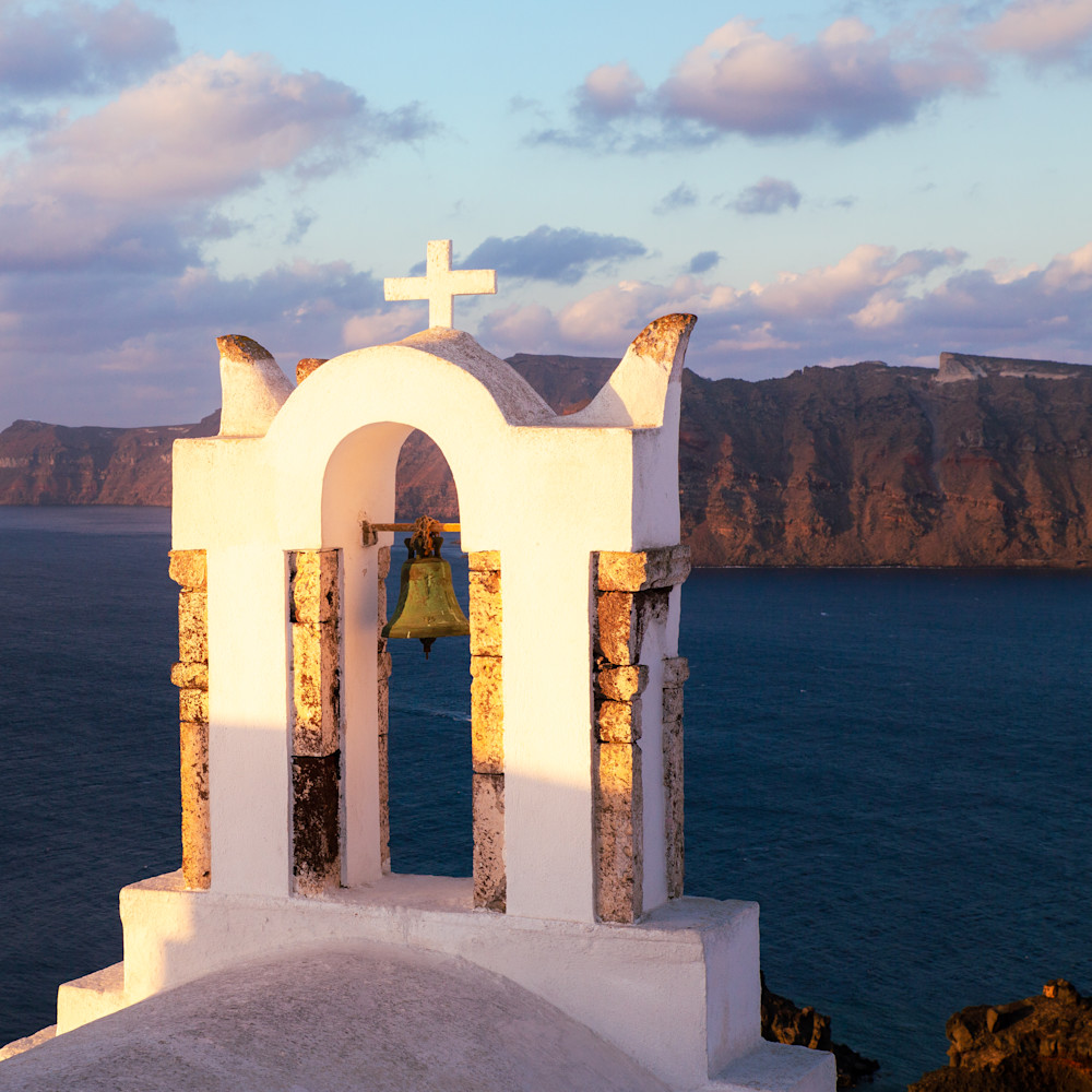 Oia Church With Bells Photography Art | Wendy Humble Photography