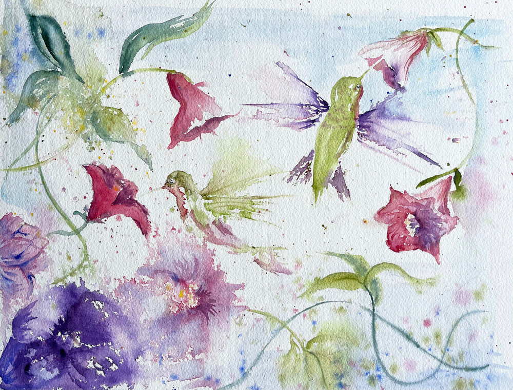 Hummingbird Series 3 Art | Color Splash Ranch