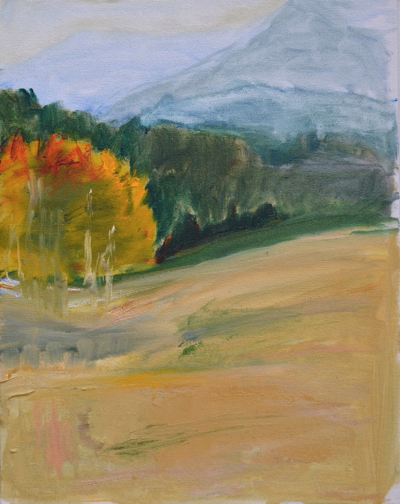 Autumn Landscape With Aspen Trees Art | Galina Bye