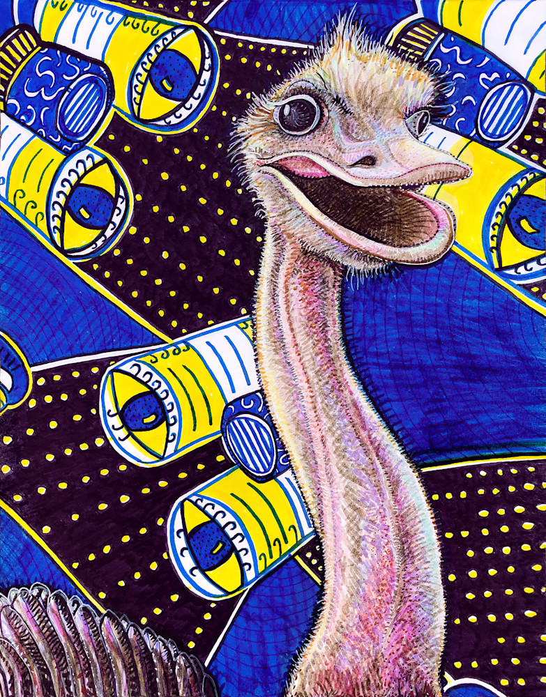 ostrich selfie