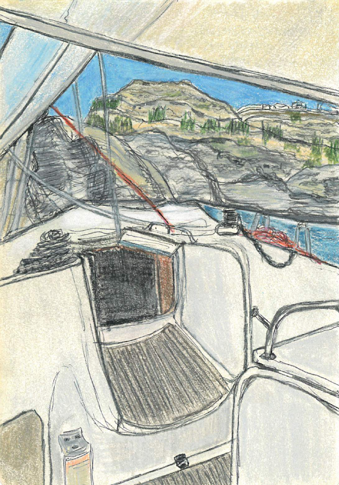 Santorini Sailing 2 Of 3 Art | LFB Color Consulting 