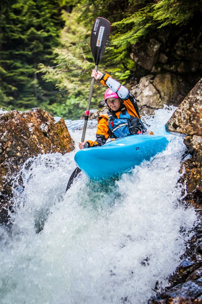art photography for sale buy artwork online prints for sale female kayaker Snoqualmie river Washington Fall in the Wal.