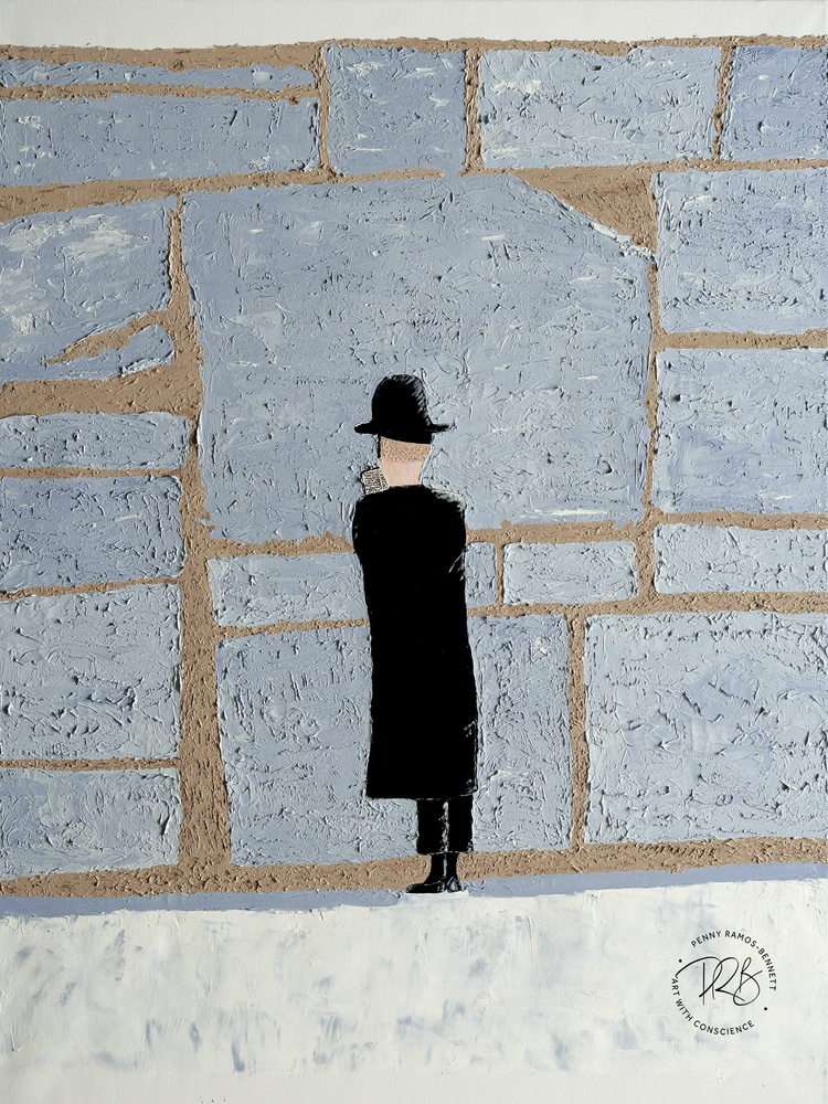Rabbi At The Wall Art | Penny Ramos-Bennett Art