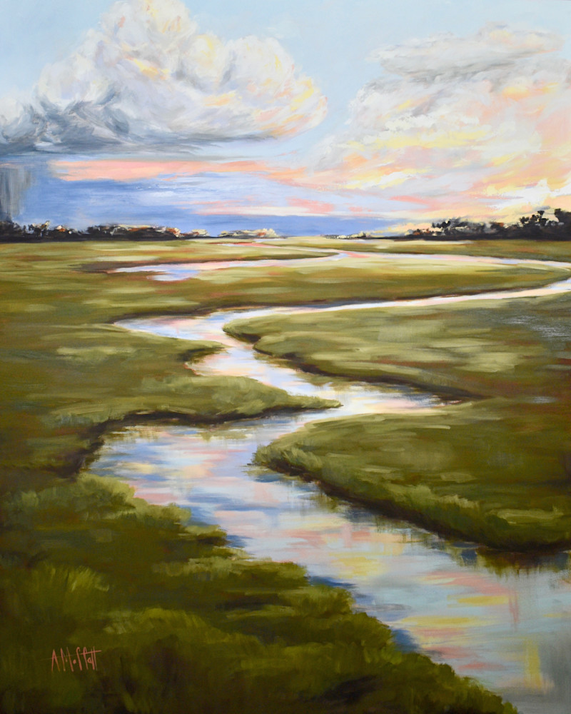 Giclee Art print Pastel Marsh I - by April Moffatt