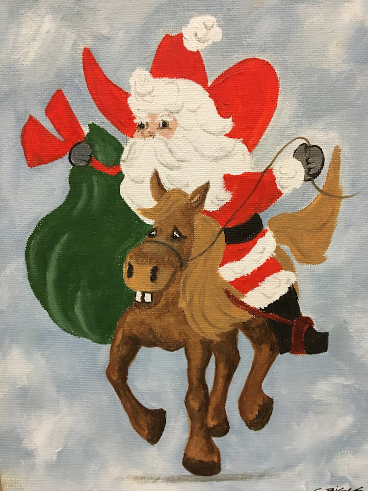 Have A Galloping Santa Christmas! Art | cherylbiggs