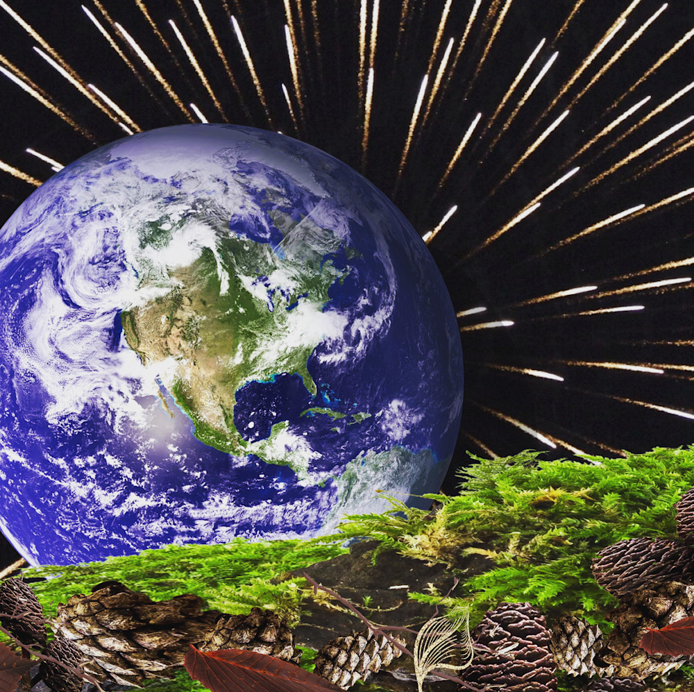 Earth and Stars:  Shop Art of Paula Acheson; Utopian digital art 
