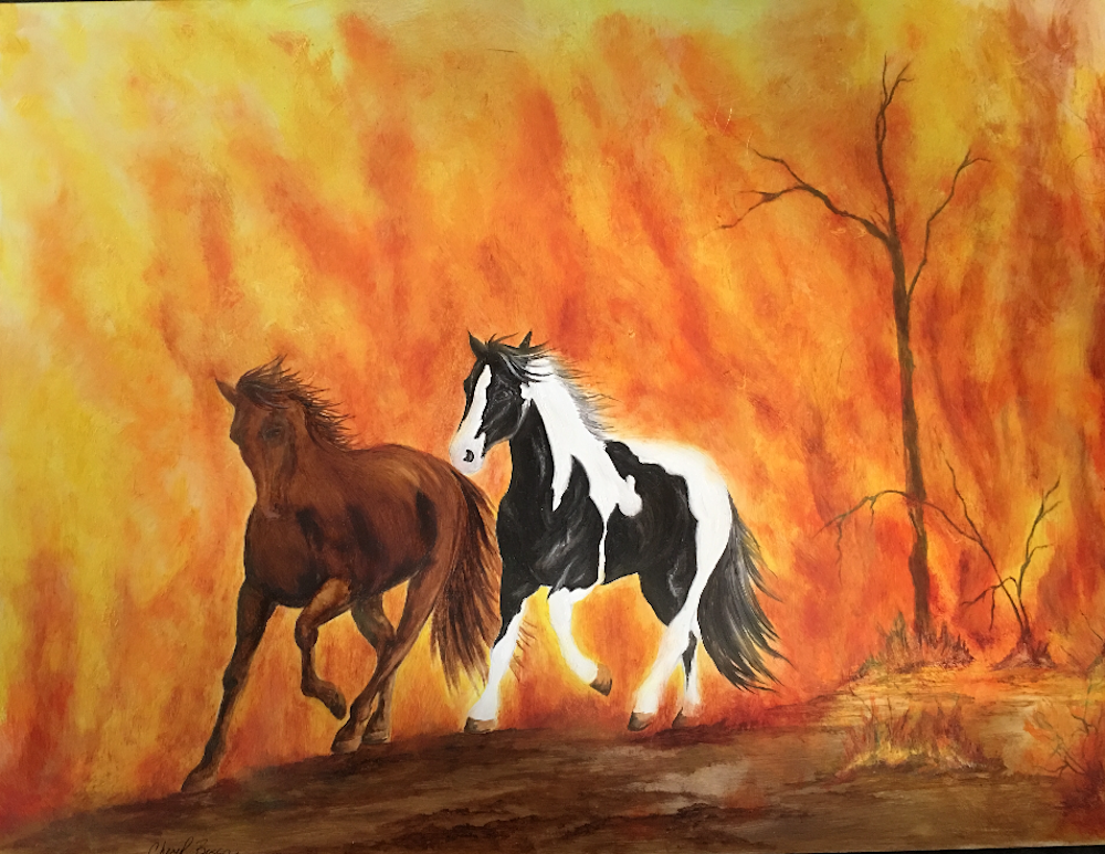 Running From The Flames Art | cherylbiggs