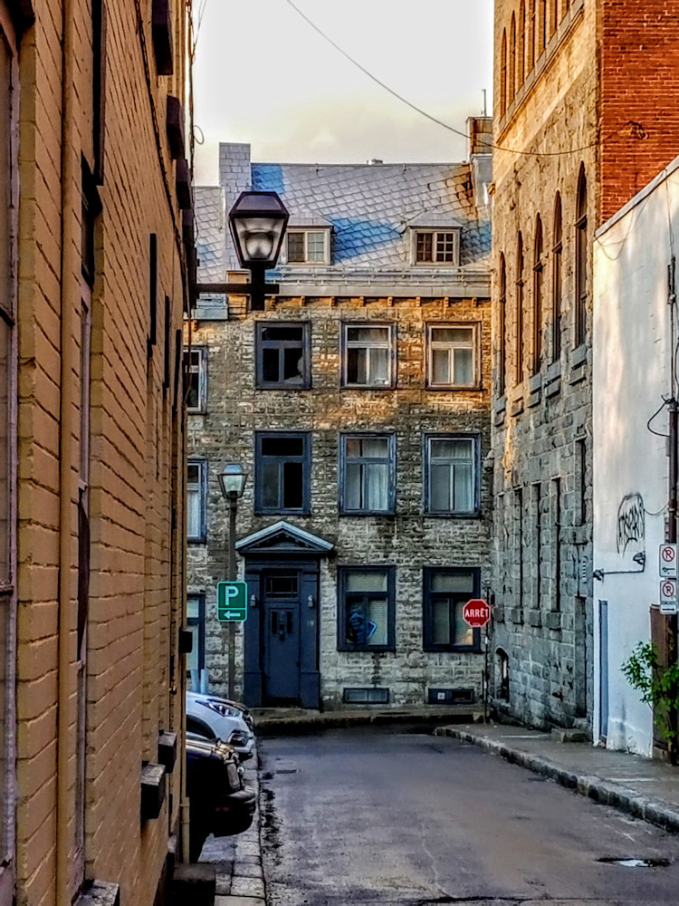 Sunset On A Quiet Street Old Quebec City Photography Art | Photoissimo - Fine Art Photography