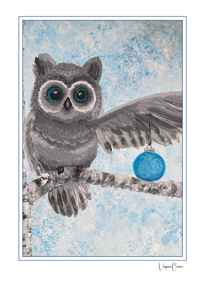 Ornament Owl Art | Art by Virginia Crowe