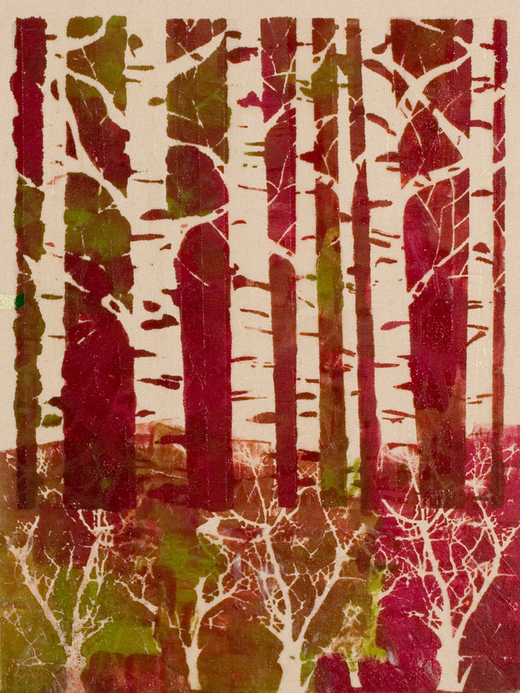 12x16 Winter Birches Art | michelle silverman art