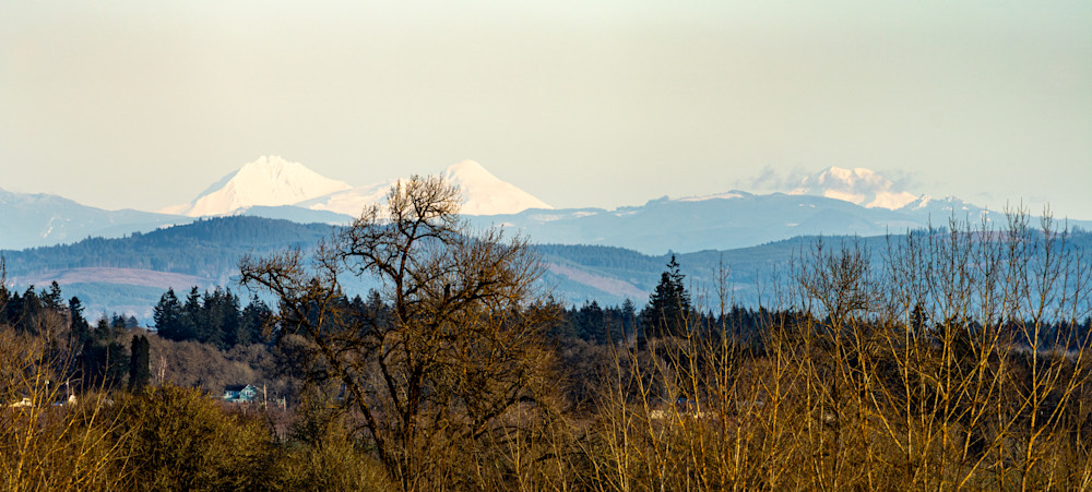 Three Sisters And Broken Top From Corvallis Rootop Photography Art | Peter T. Knight Photography