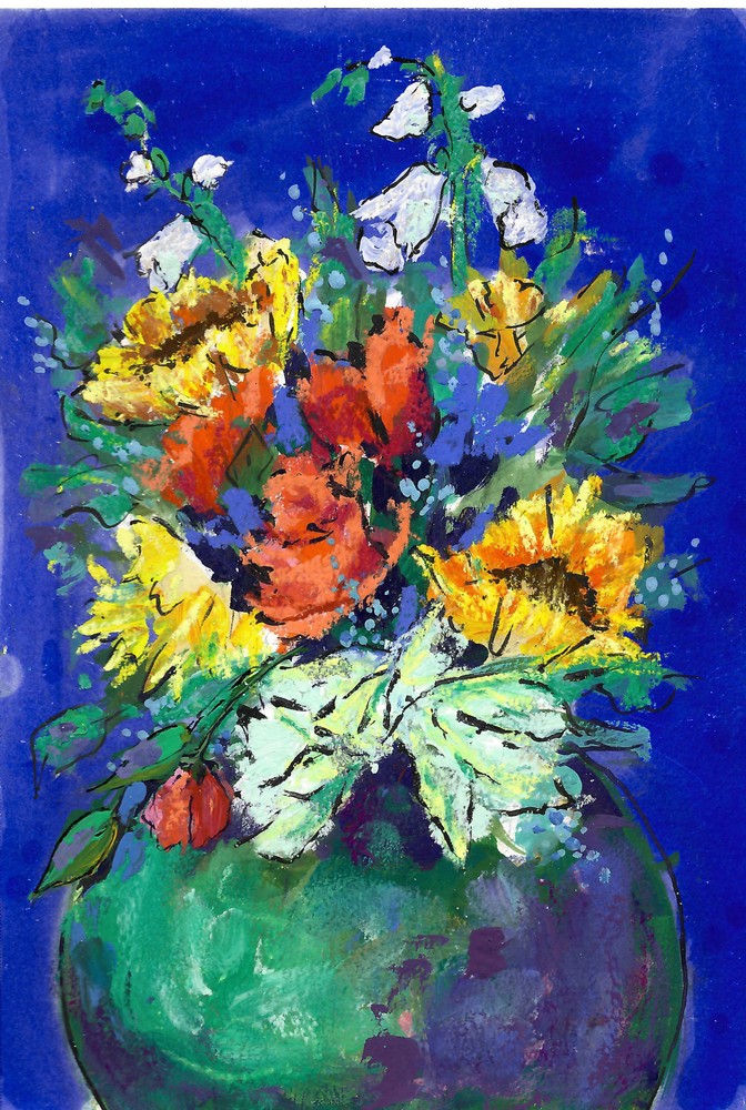 Primary Floral Art | Ann Hershberger Art