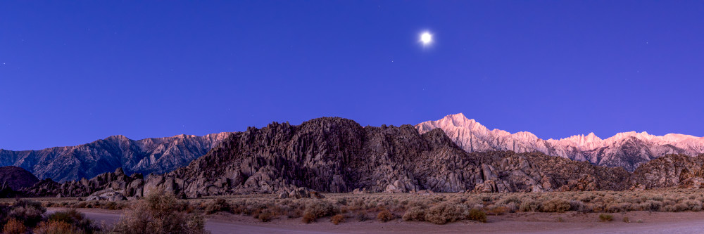 Lone Pine Moon Photography Art | 4 points photography
