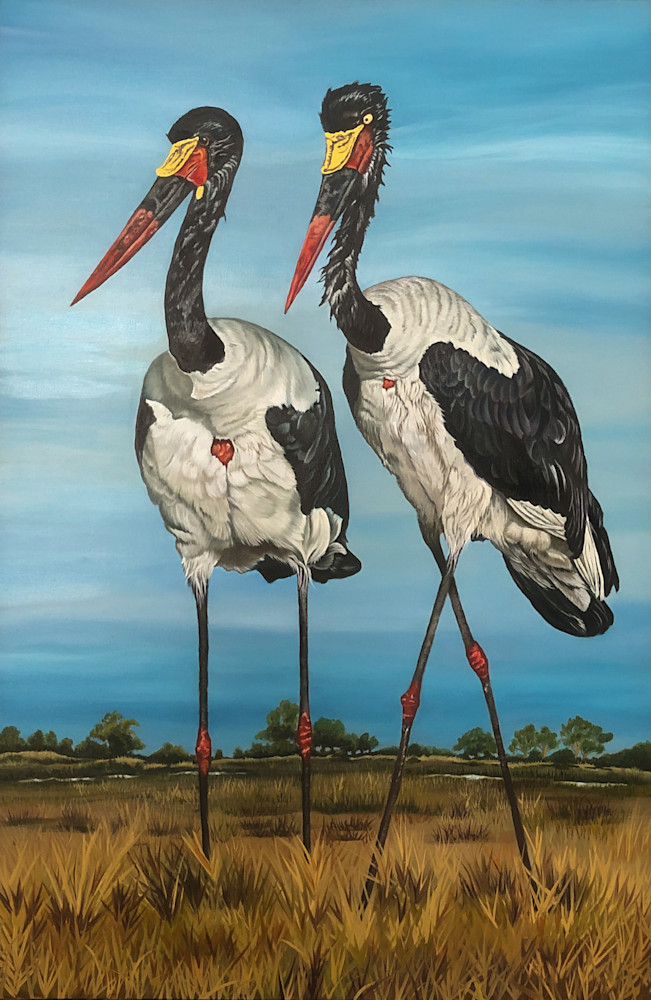 "Saddleback Storks"   Print Art | Hendry Womack Gallery
