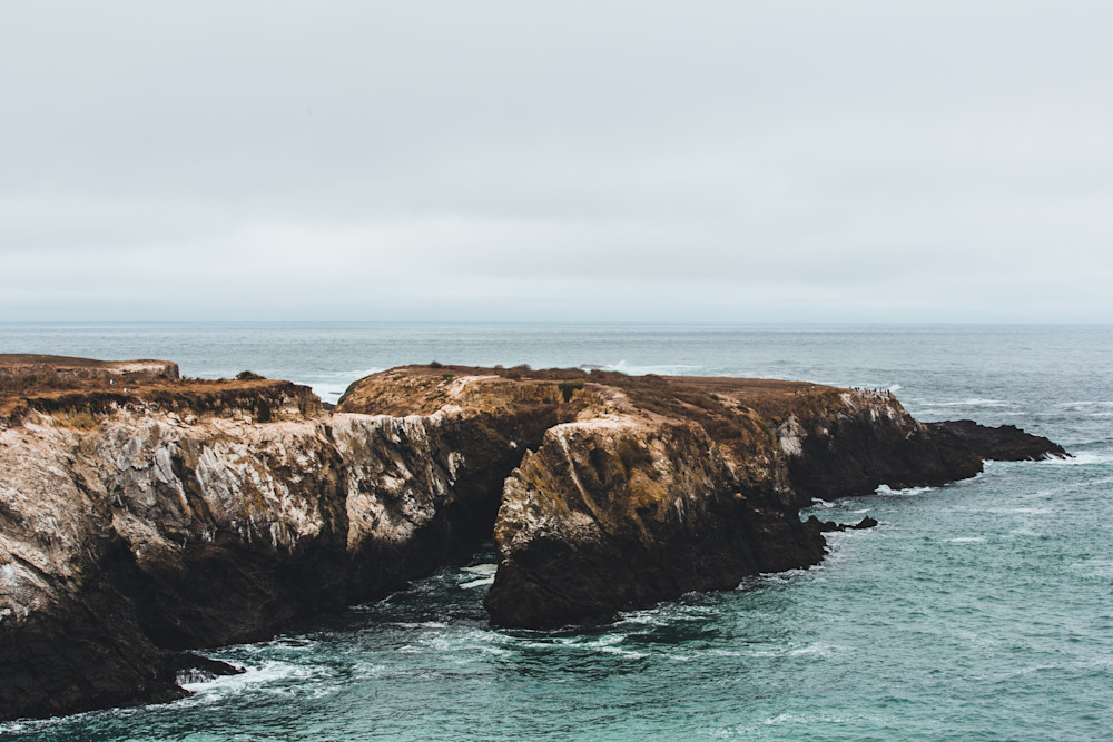 A fine art photograph of the beautiful rugged rocky coastline of the Mendocino Headlands of California by Allison Davis