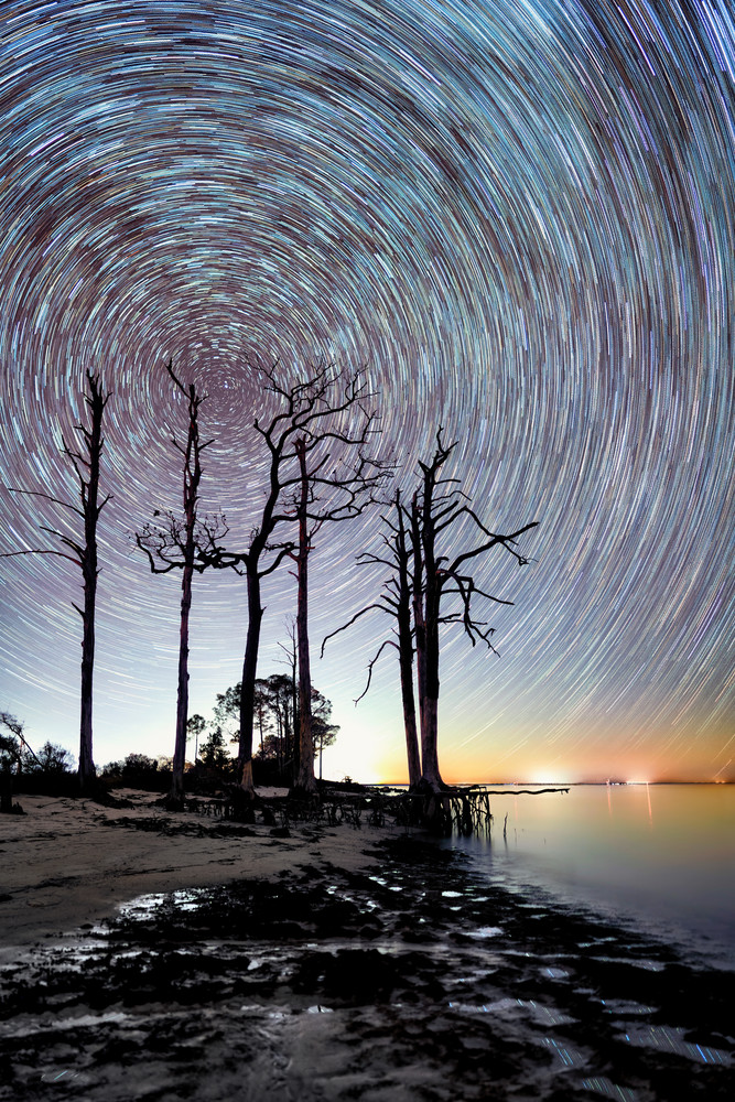 Florida's Forgotten Coast Star Trails Photography Art | Distant Light Studio