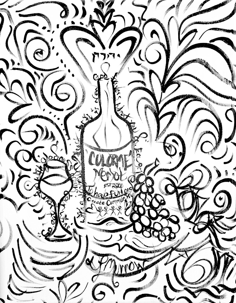 Coloring Wine tasting canvas 