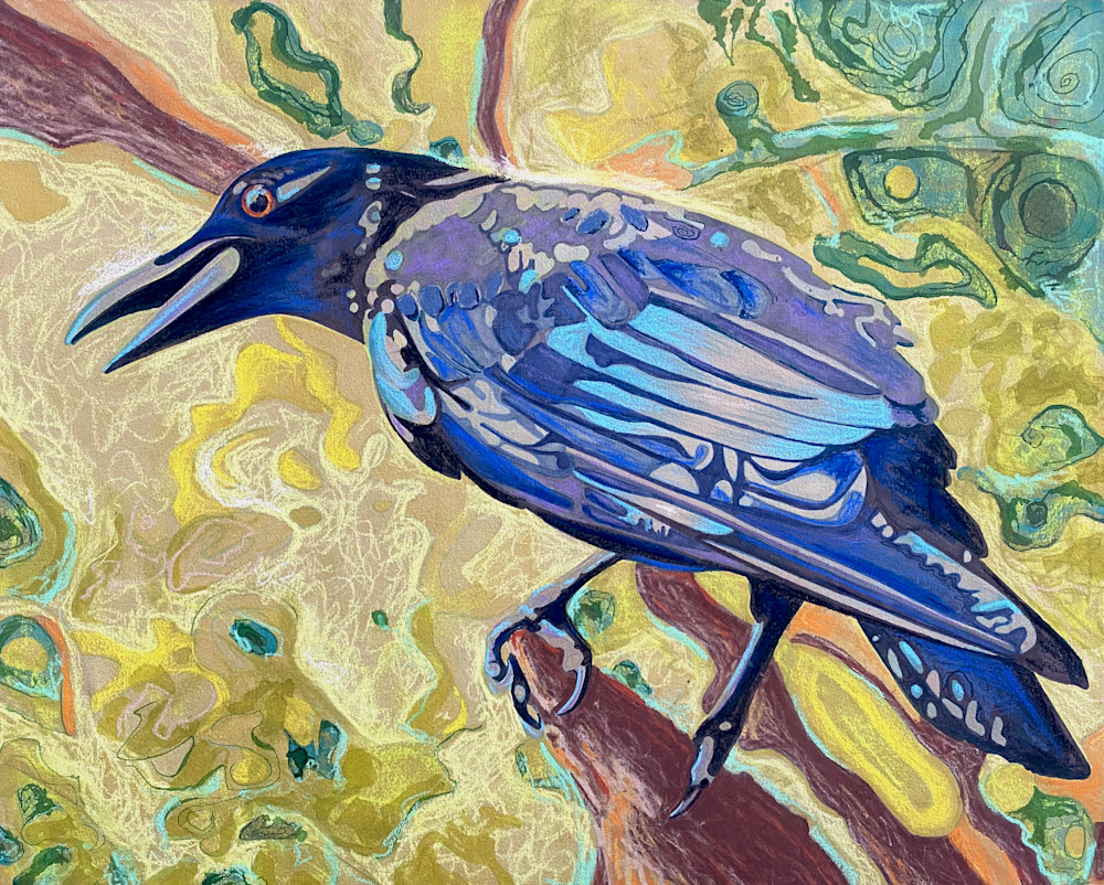 Sitting Crow Art | Maya Krow Art